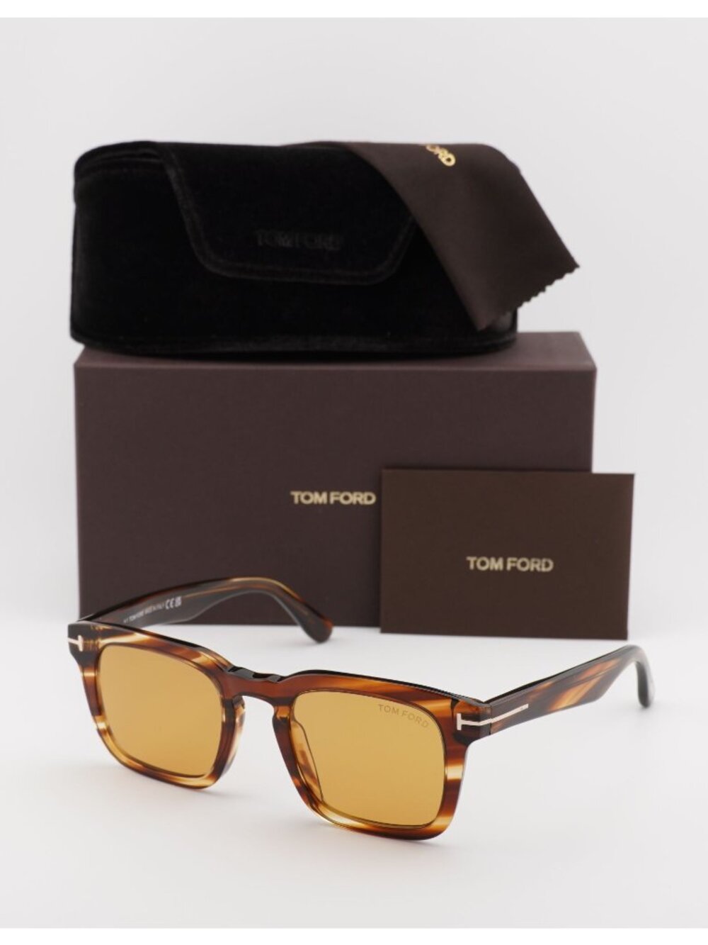 Tom Ford Dax FT0751 53E Square Sunglasses - Blonde Havana / Brown
